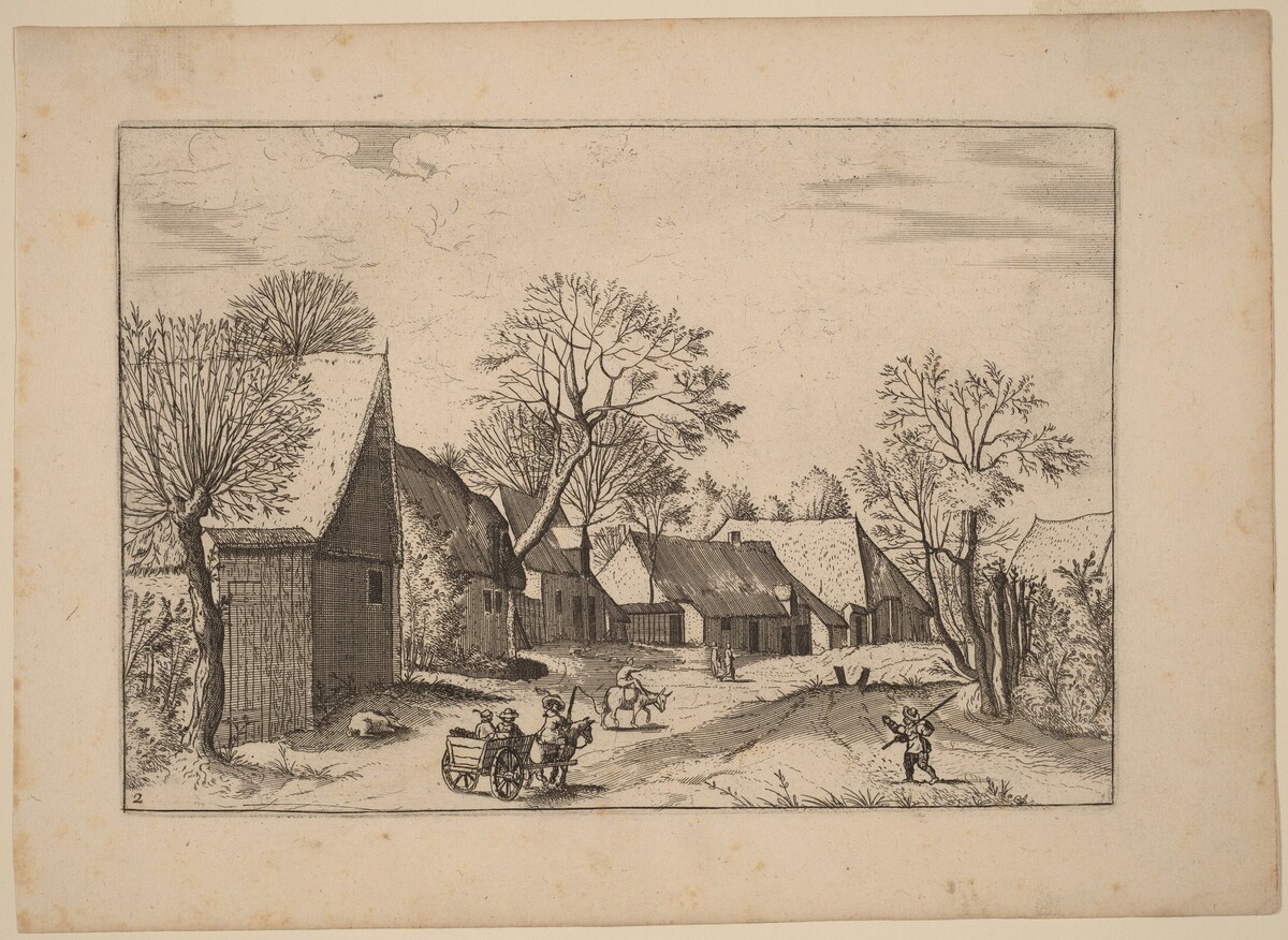 Farms and Shed by Johannes and Lucas van Doetechum after Master of the Small Landscapes