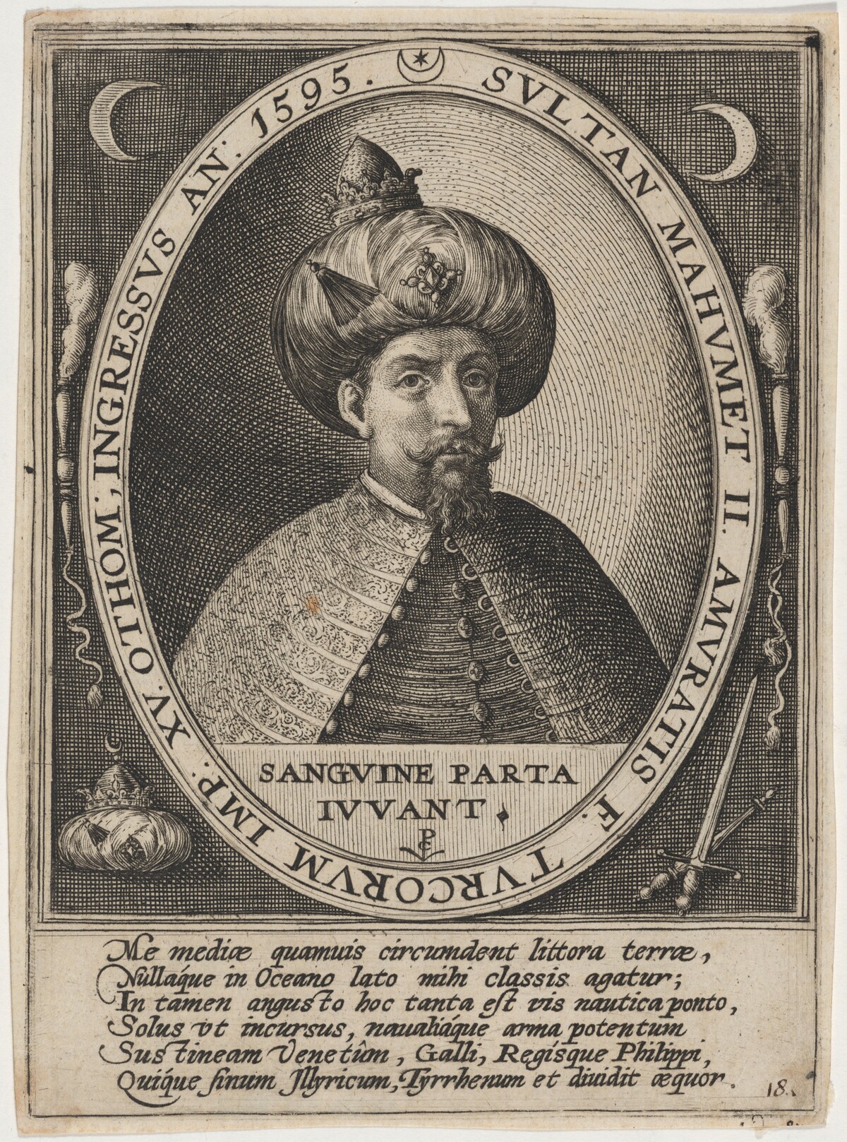 Mehmed II, Sultan of Turkey by Crispijn de Passe I