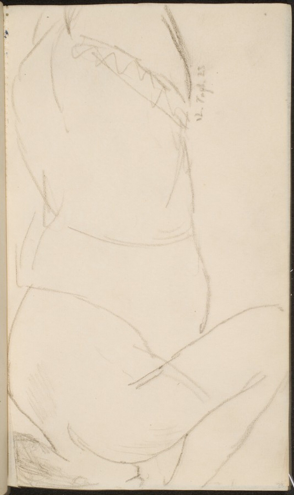 liegende Frau mit verborgenem Gesicht (Woman Laying Face Down) [p. 35] by Max Beckmann