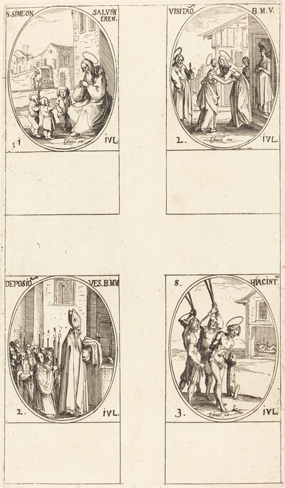 St. Simeon Salus; The Visitation; Deposition of the Virgin's Clothes; St. Hiacintus