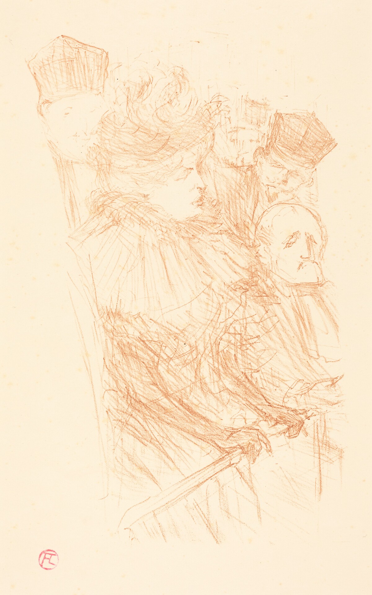 Lebaudy Trial - Testimony of Mlle. Marsy (Procès Lebaudy - Déposition de Mlle. Marsy) by Henri de Toulouse-Lautrec