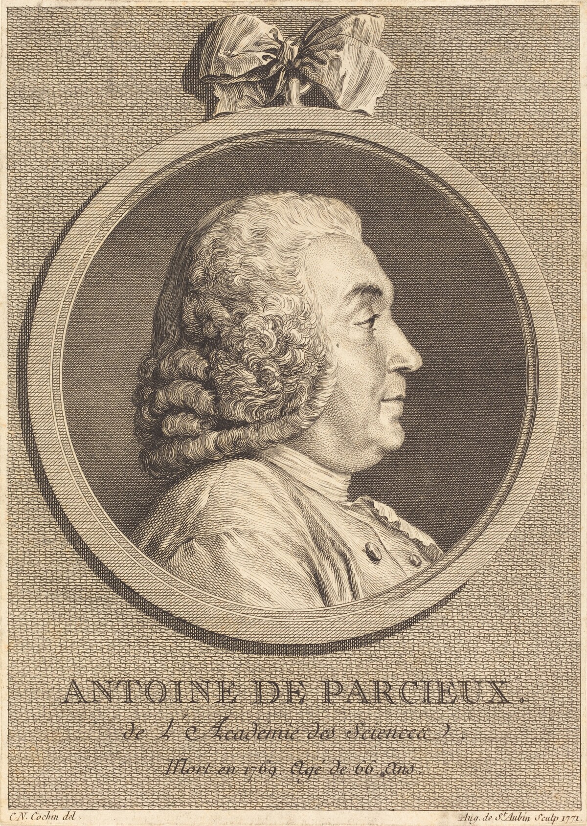 Antoine De Parcieux by Augustin de Saint-Aubin after Charles-Nicolas Cochin I