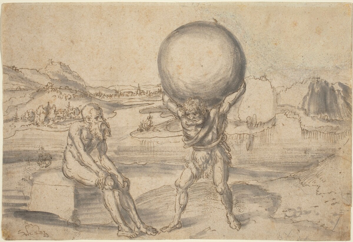 Hercules Relieving Atlas of the Globe by Lucas Cranach the Elder