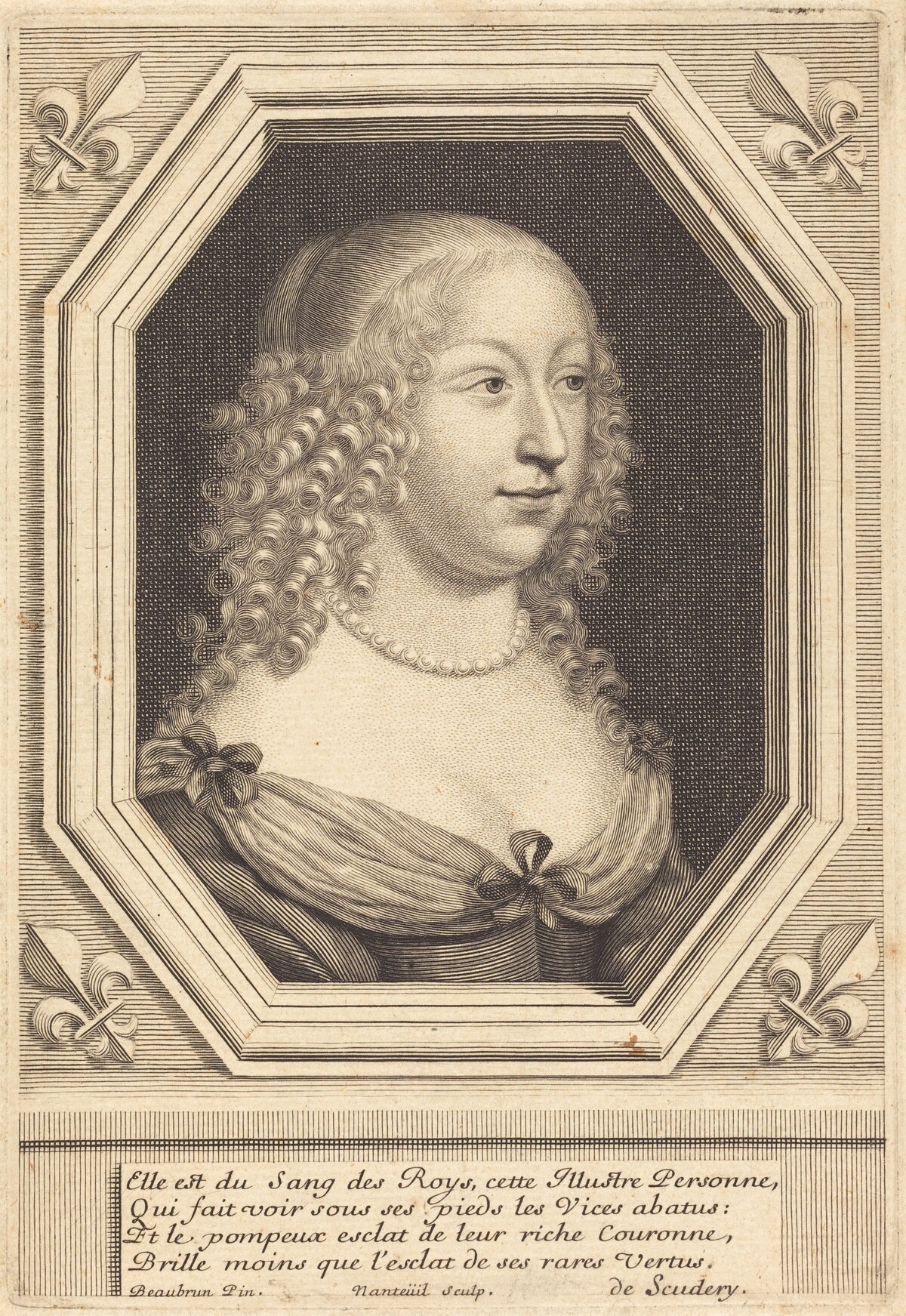 Marie d'Orléans-Longueville, Duchesse de Nemours by Robert Nanteuil after Henri Beaubrun