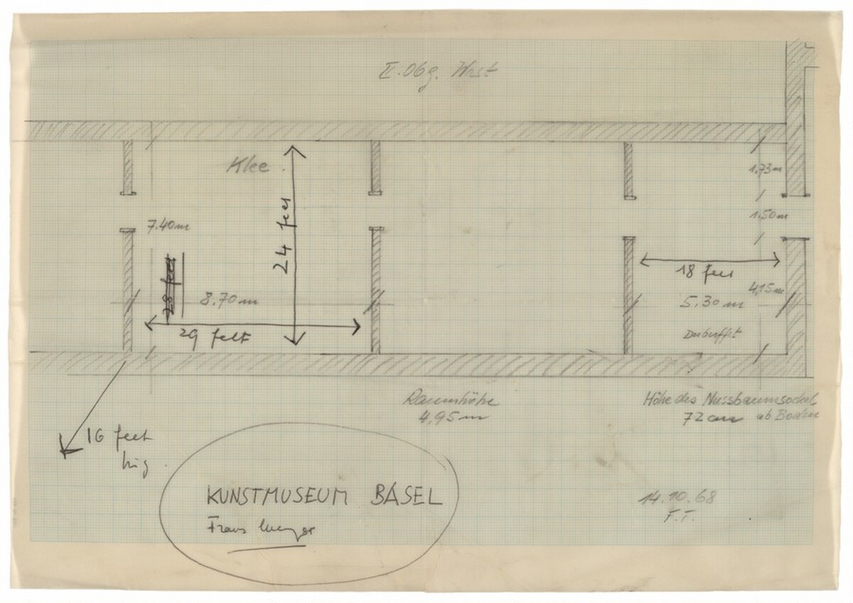 Kunstmuseum Basel Architectural Plan by Mark Rothko