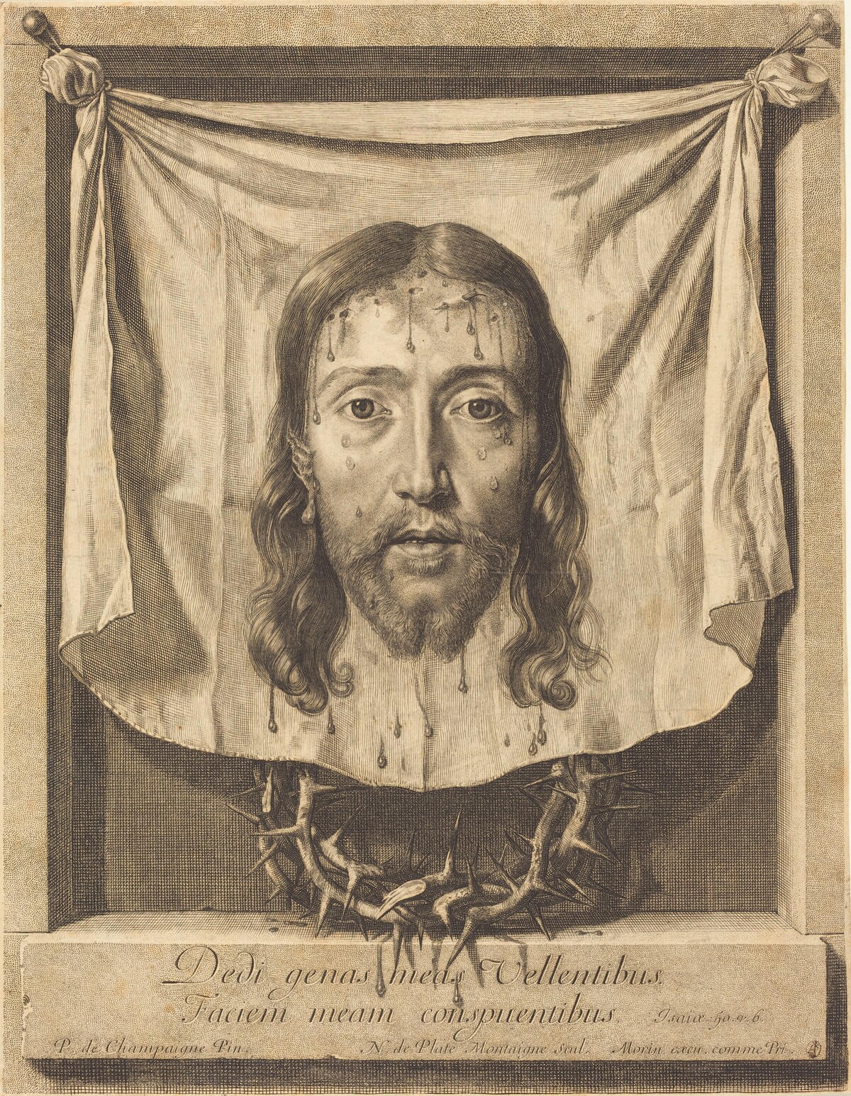 The Veil of Saint Veronica by Nicolas de Plattemontagne after Philippe de Champaigne