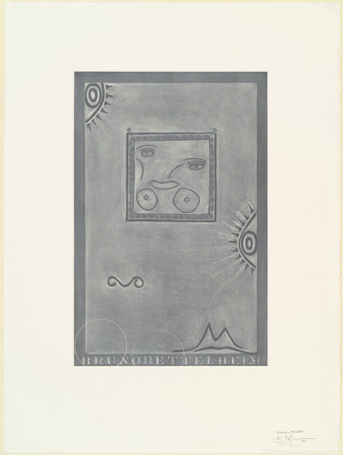 Untitled (White Mezzotint) [trial proof] by Jasper Johns
