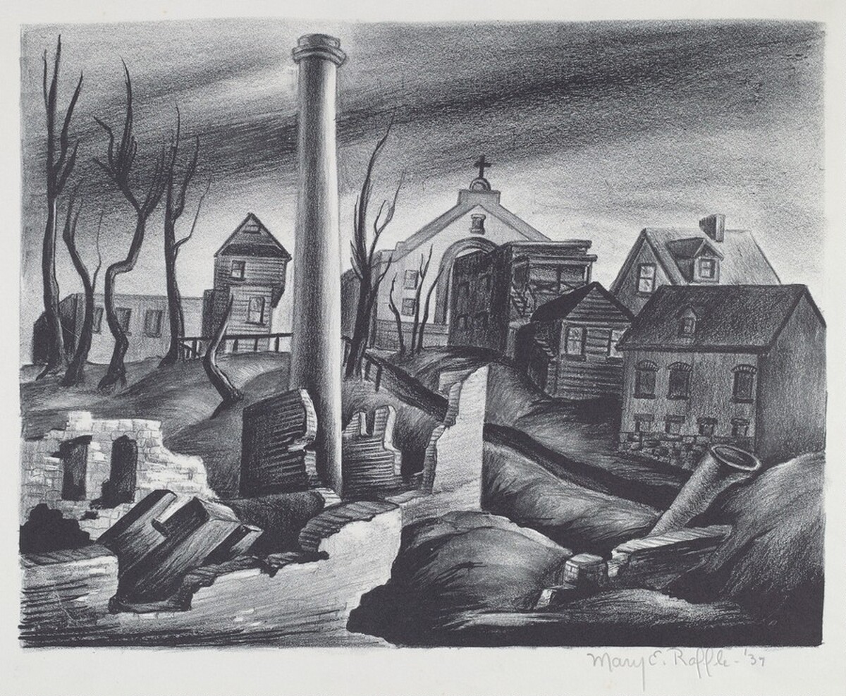 Deserted Town by Mary E. Raffle