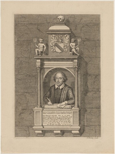 Shakespeare Monument in Church at Stratford-on-Avon