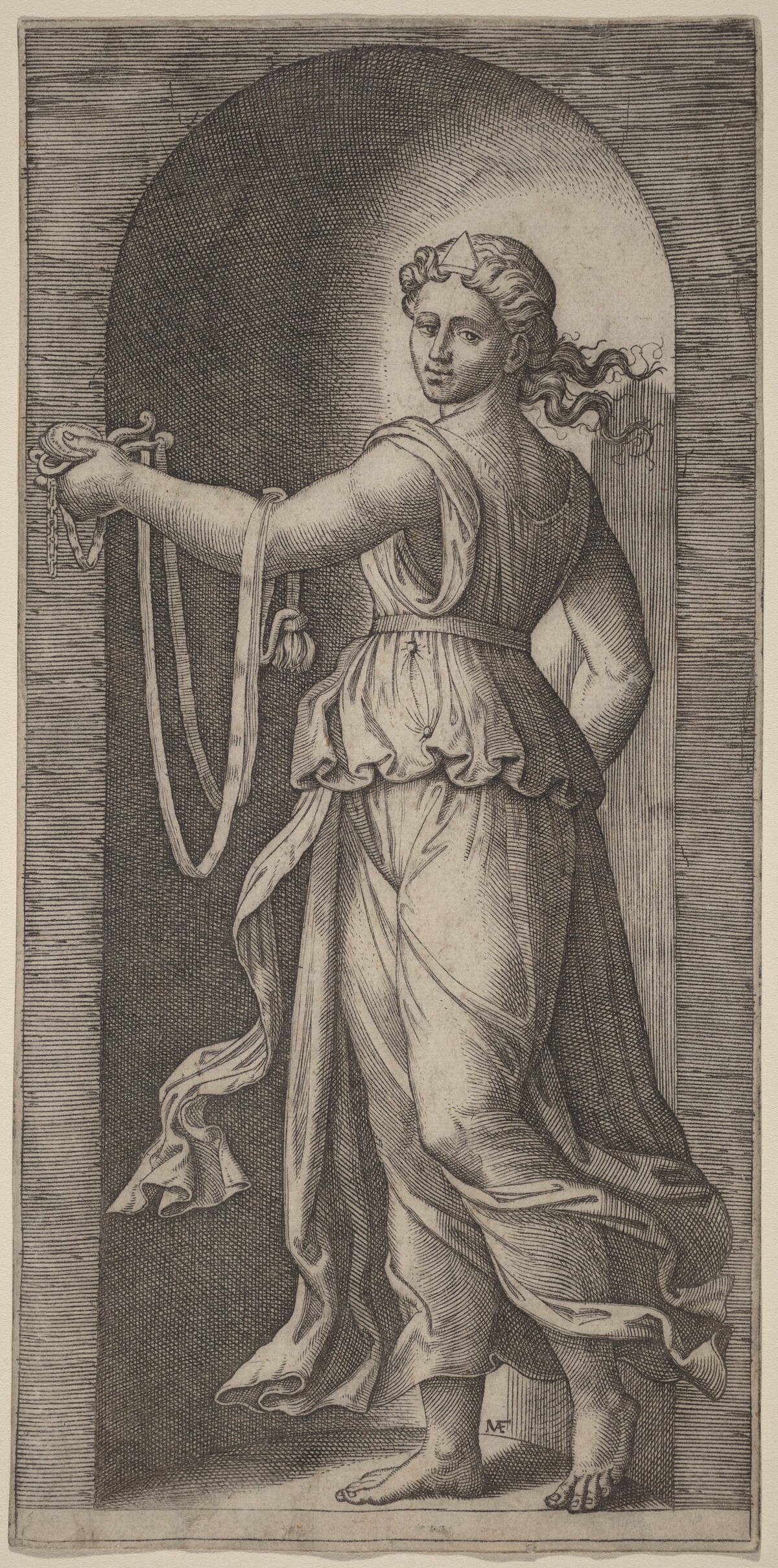 Temperance by Marcantonio Raimondi after Raphael