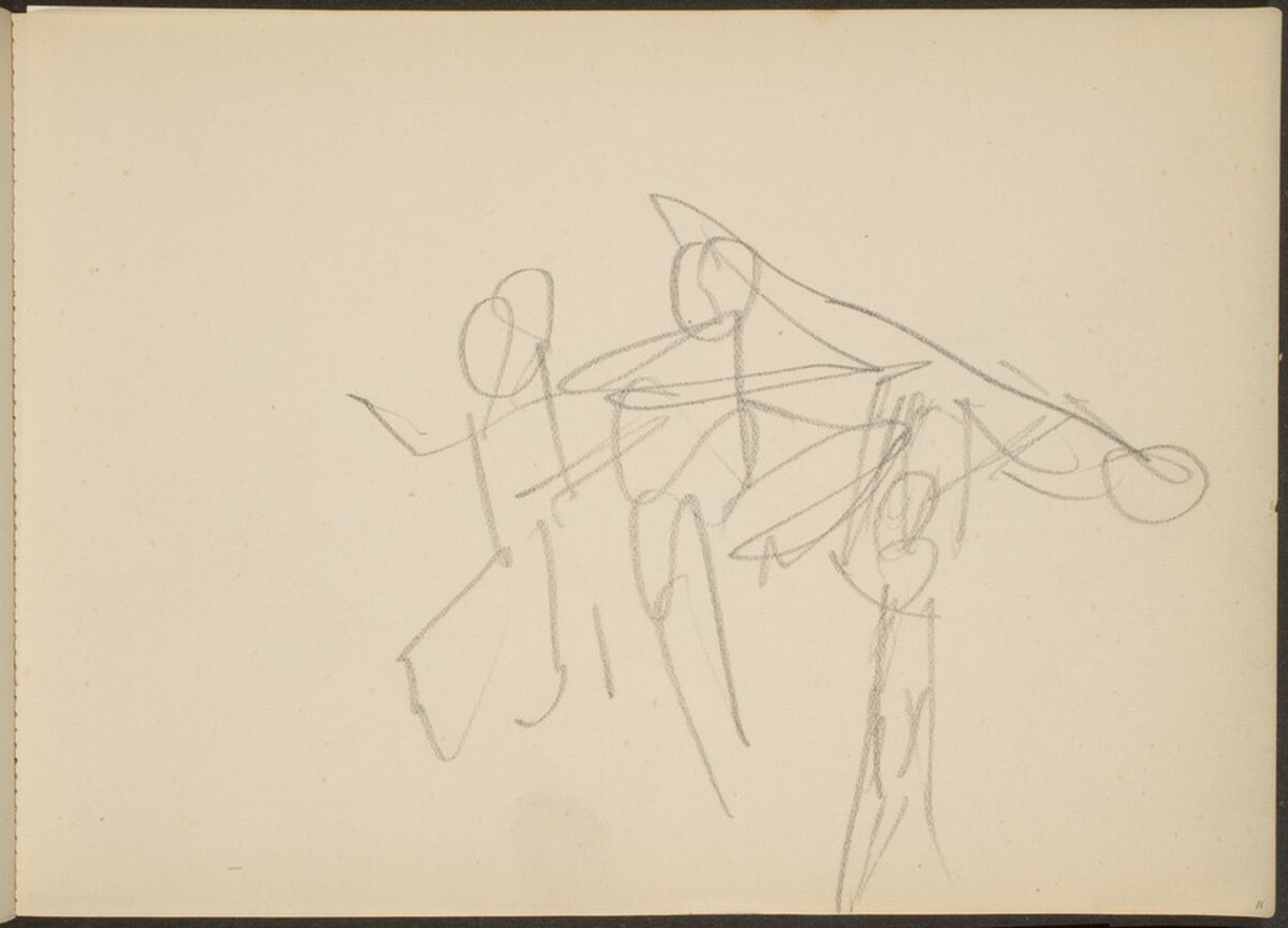 flüchtige Skizze dreier Tanzender (Three Dancers) [p. 11] by Max Beckmann