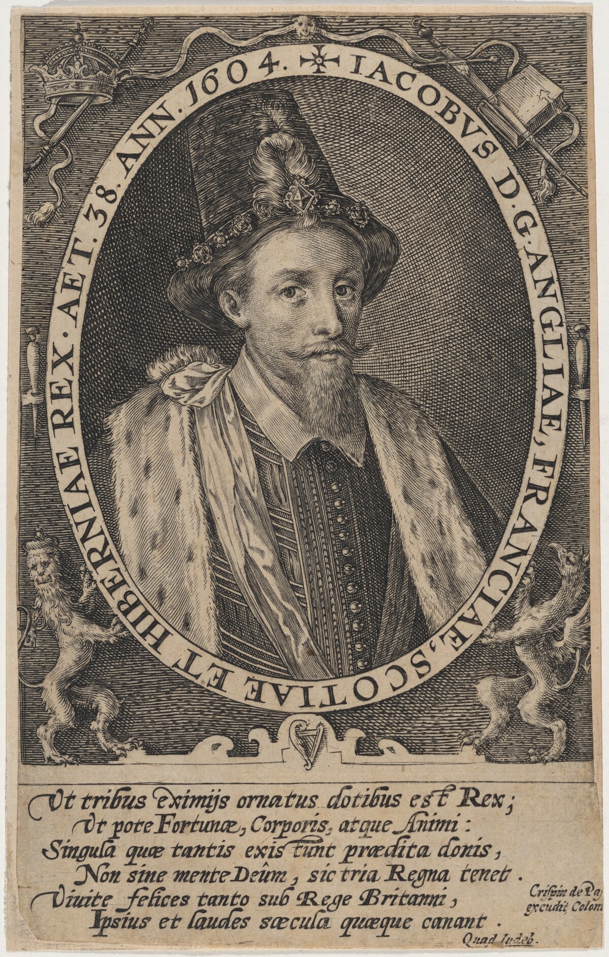 James I, King of England by Crispijn de Passe I