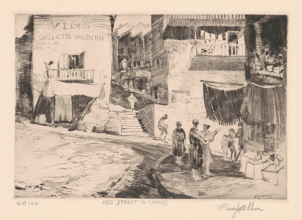 Old Street in Cannes by Percy Albee