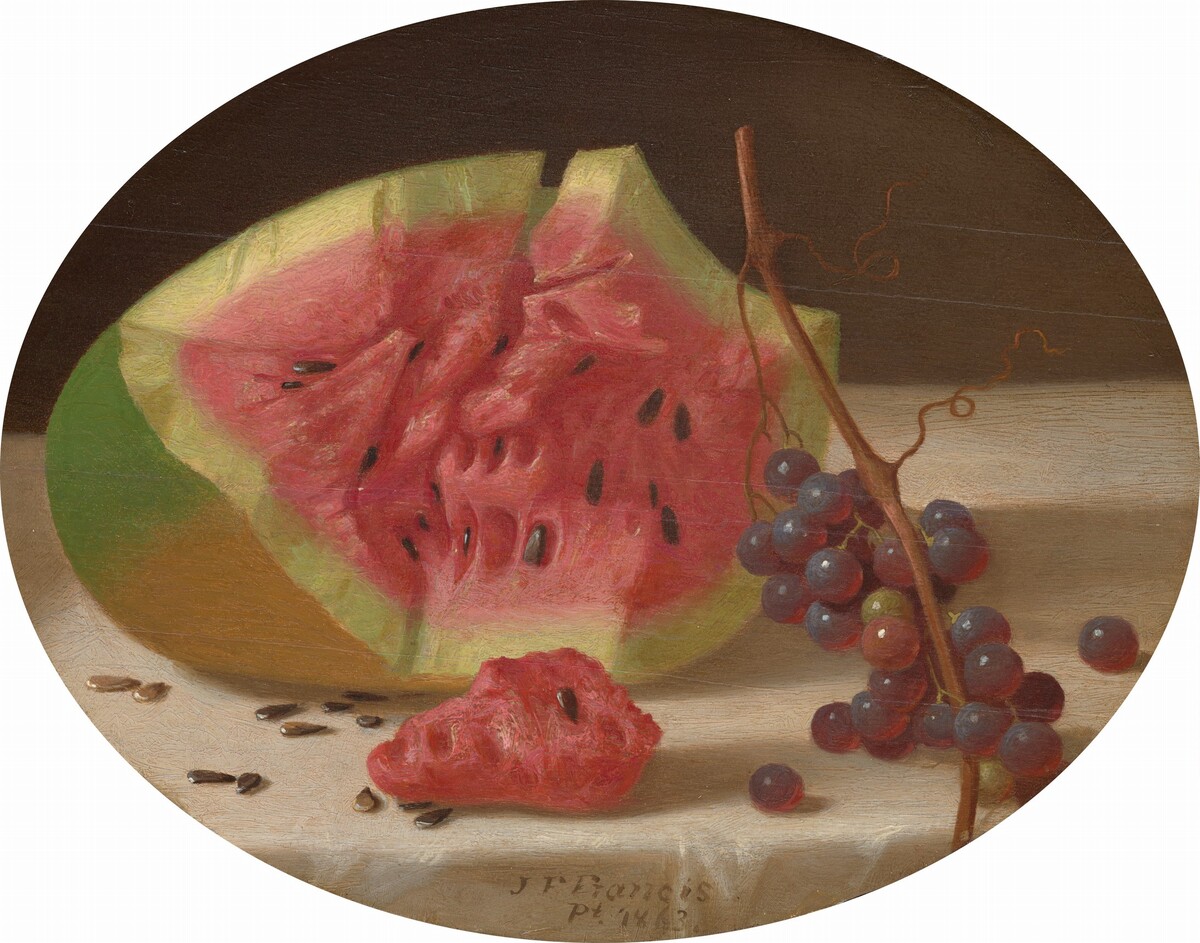 Watermelon and Grapes by John F. Francis