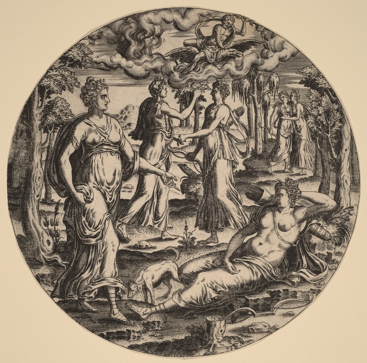 Diana and Her Nymphs in a Garden by Abraham de Bruyn