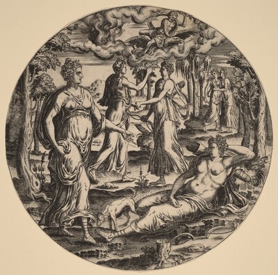 Diana and Her Nymphs in a Garden