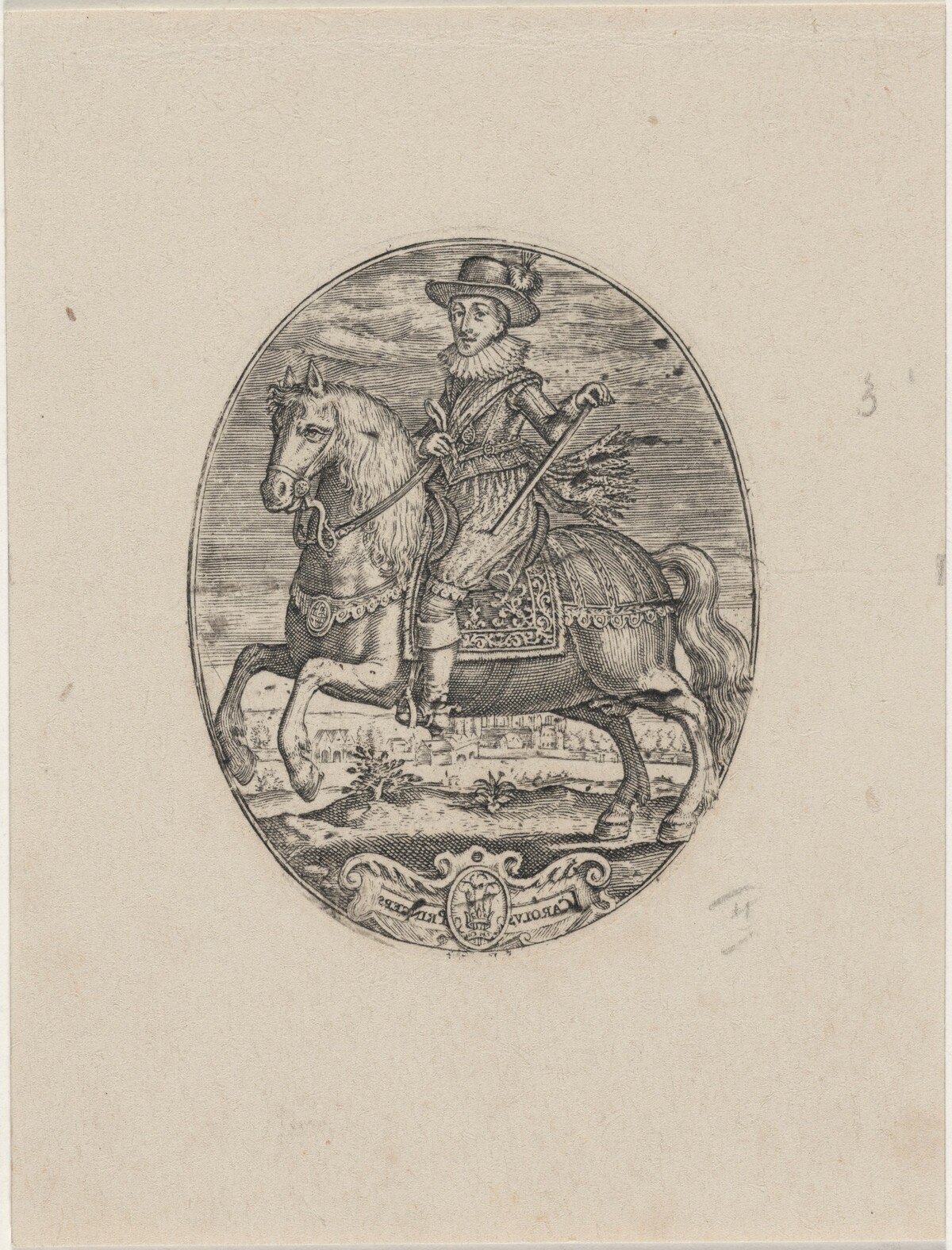 Charles I, King of England, On Horseback by Simon de Passe