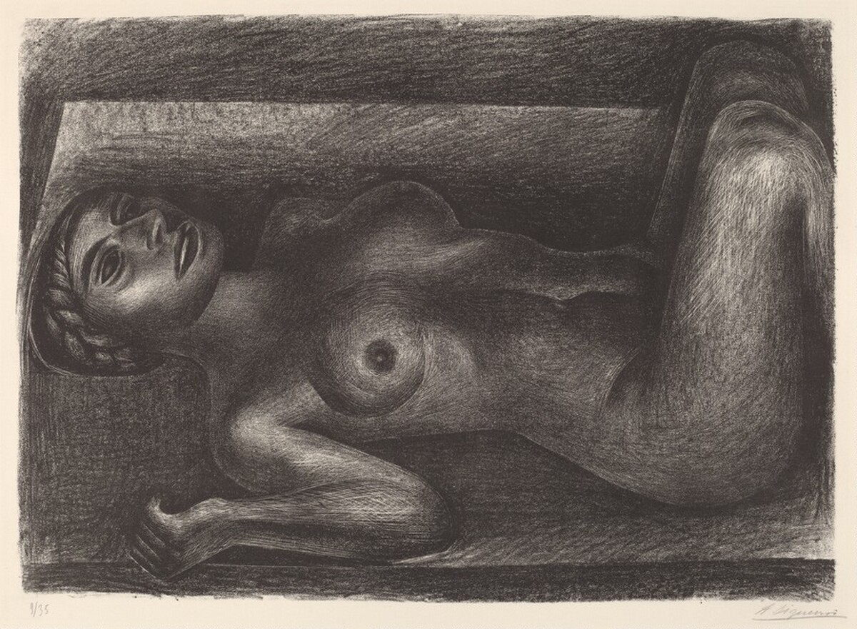 Reclining Nude by David Alfaro Siqueiros