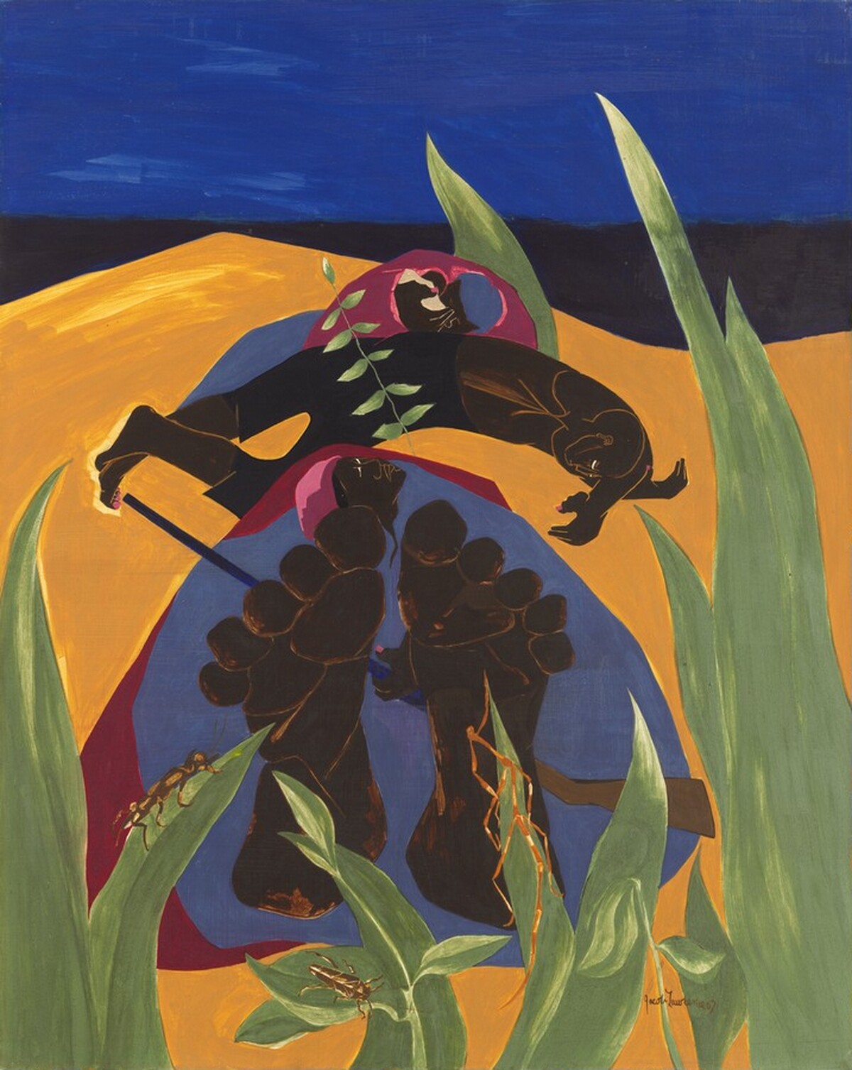Daybreak - A Time to Rest by Jacob Lawrence