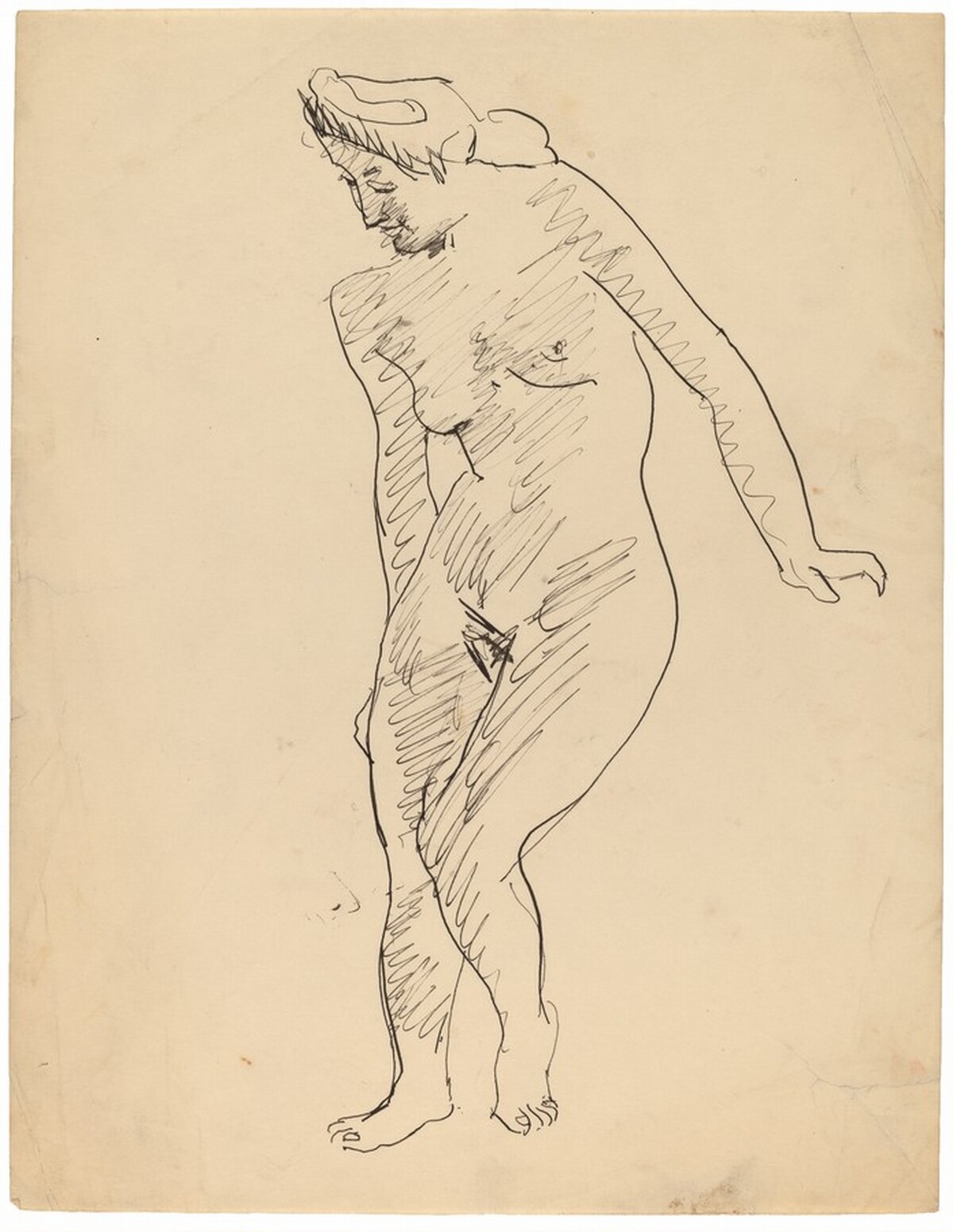 Standing Female Nude with Head Turned Left by Mark Rothko