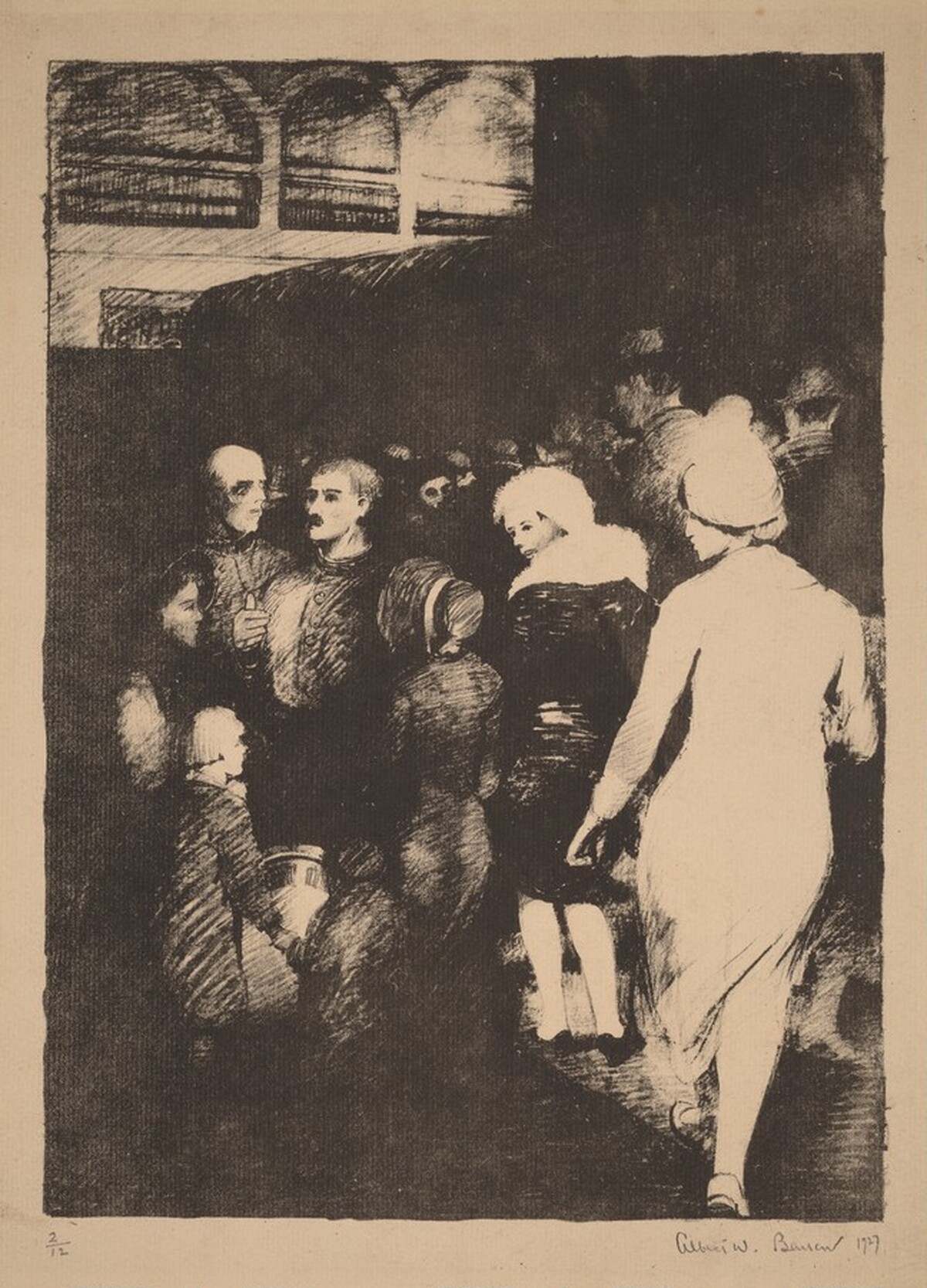 Salvation Army Meeting by Albert W. Barker