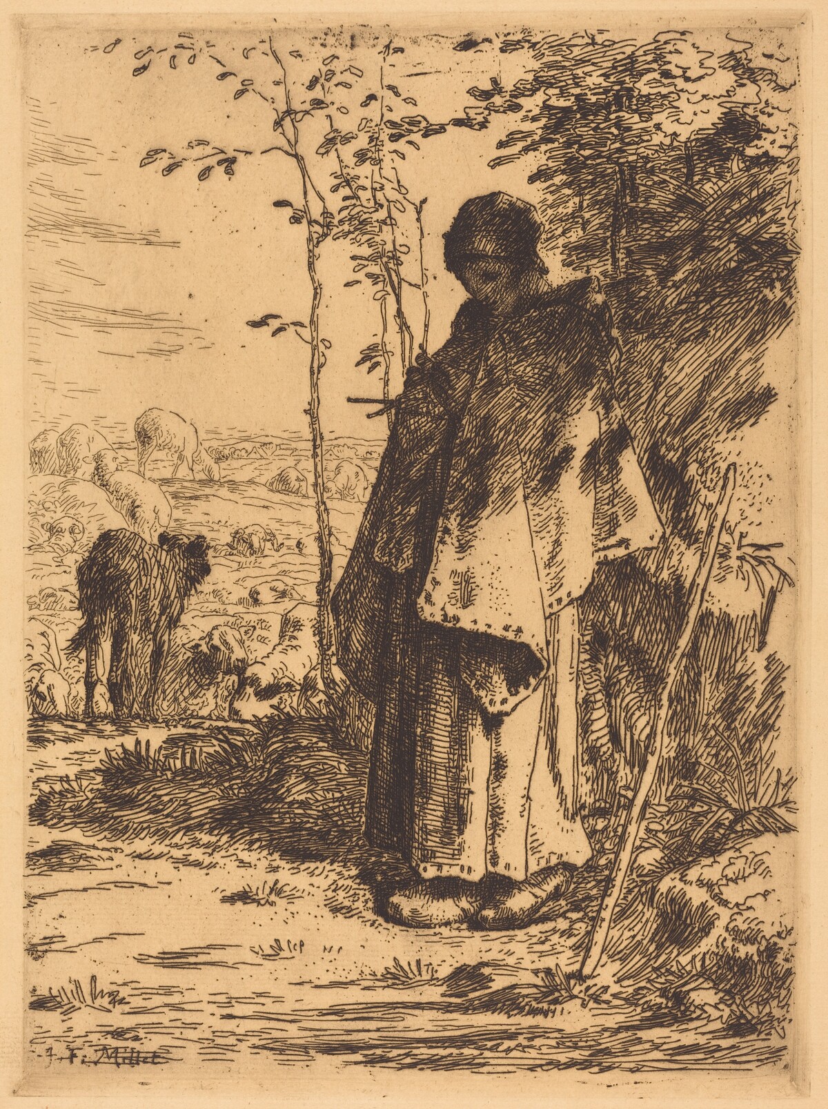 The Large Shepherdess (La grande bergere) by Jean-François Millet