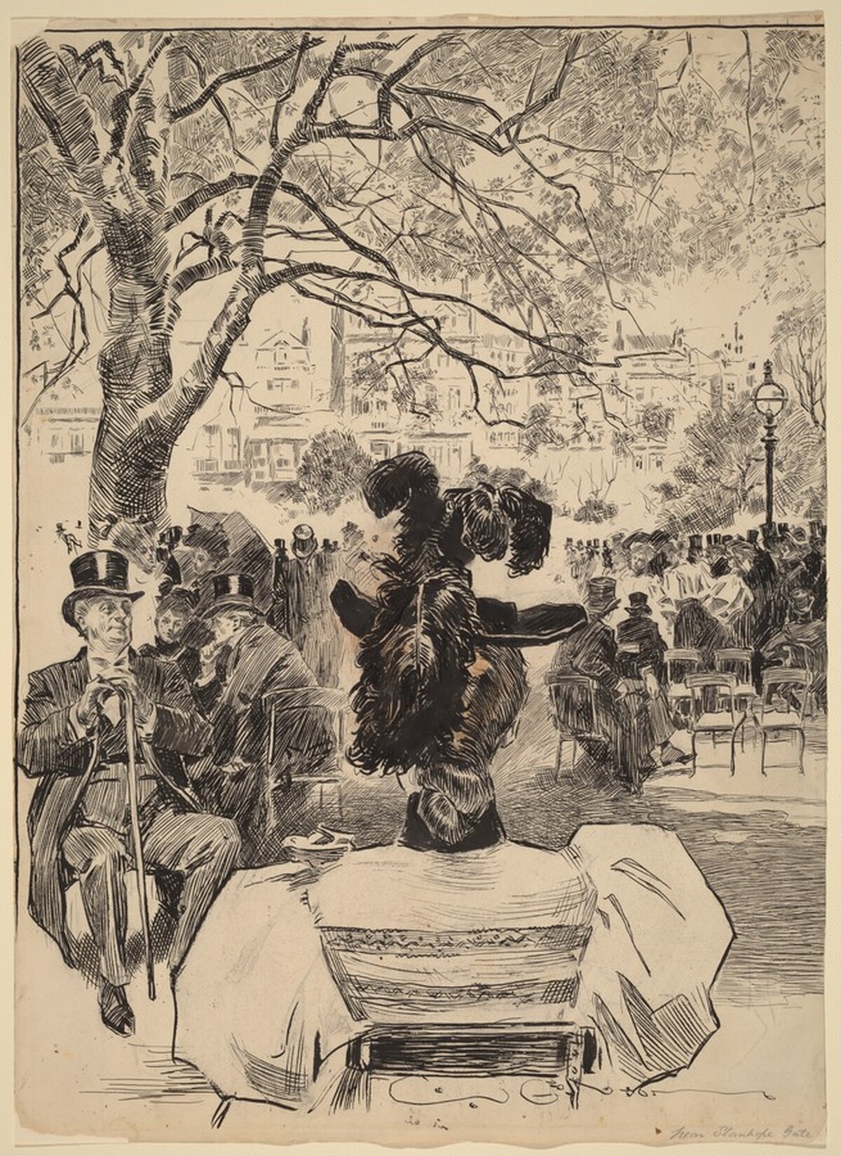 Near Stanhope Gate by Charles Dana Gibson
