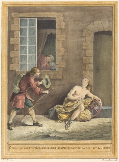 L'homme qui court apres la fortune et l'hommequi l'attend dans son lit (The Man who  Courts Fortune and the Man Who Sleeps in Bed)