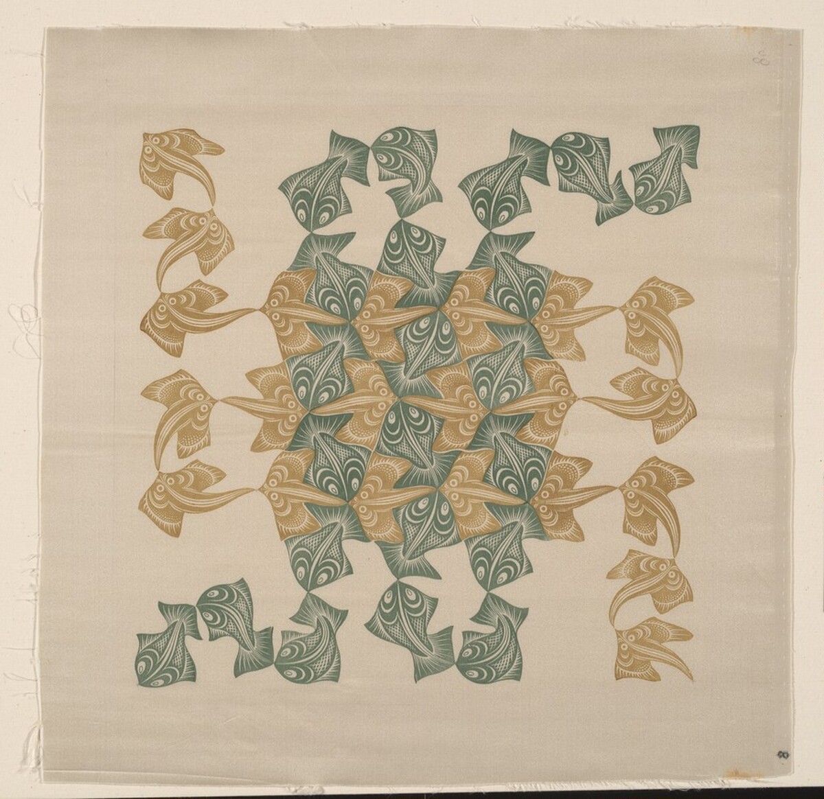 Tessellation of Fishes by M.C. Escher