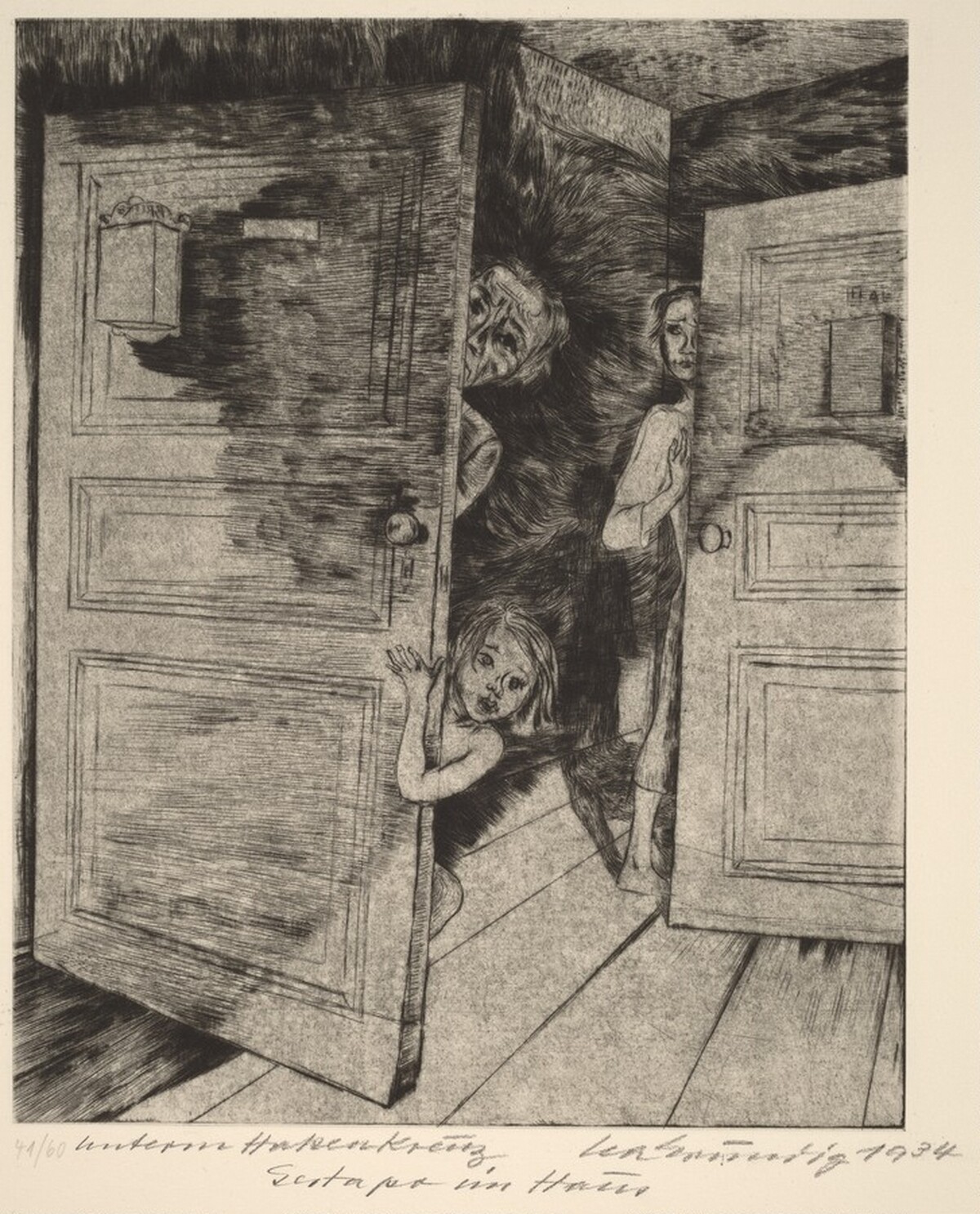 Unterm Hakenkreuz: Gestapo im Haus (Under the Swastika: Gestapo in the House) by Lea Grundig