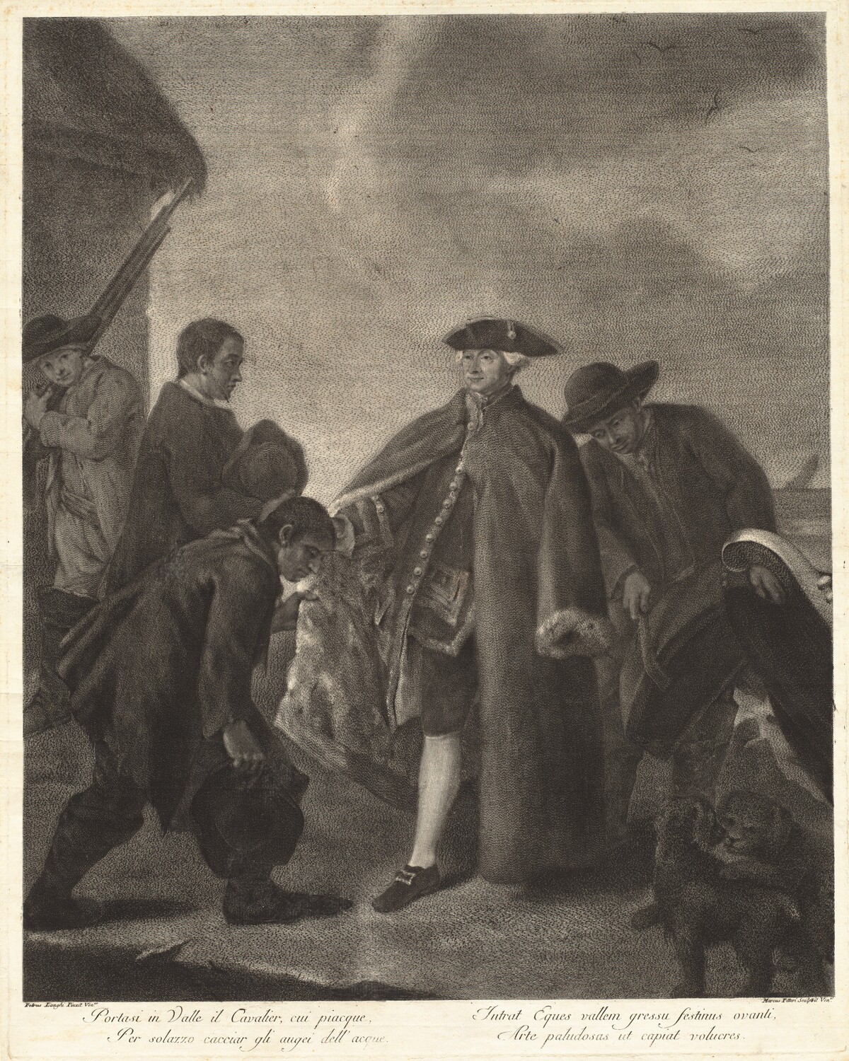Portasi in Valle il Cavalier... (Arrival of the Master) by Marco Alvise Pitteri after Pietro Longhi