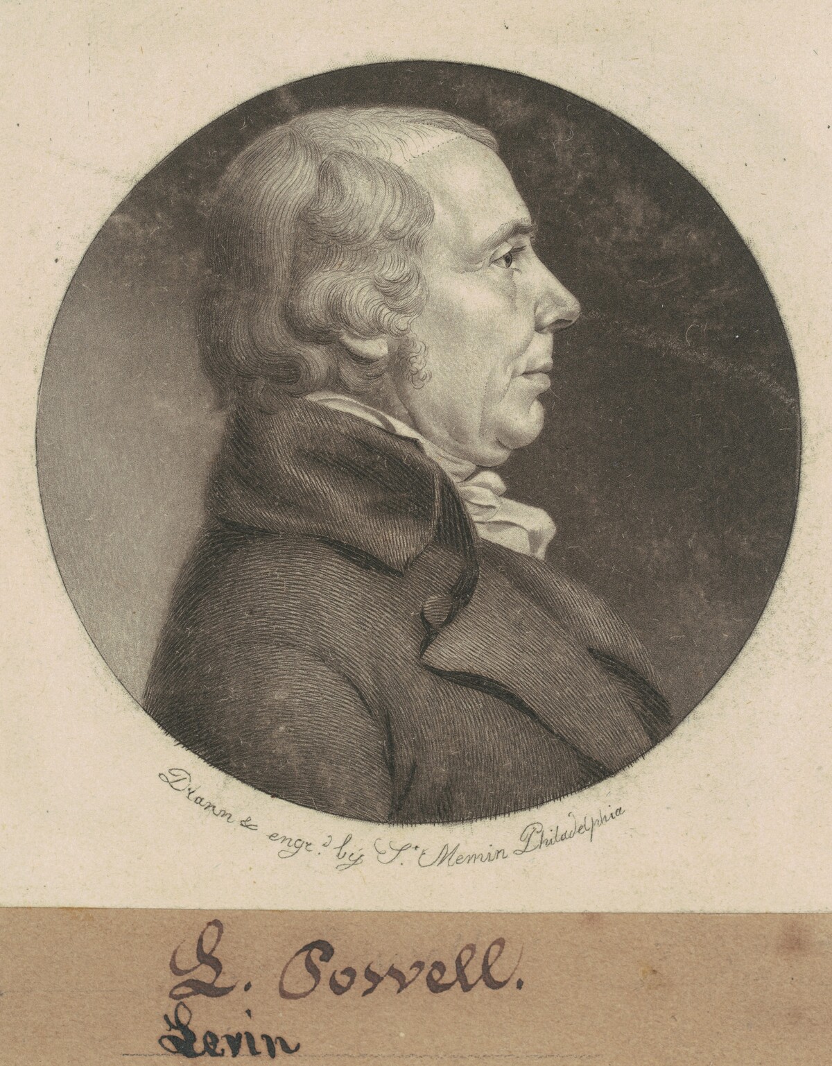 Leven Powell by Charles B. J. Févret de Saint-Mémin