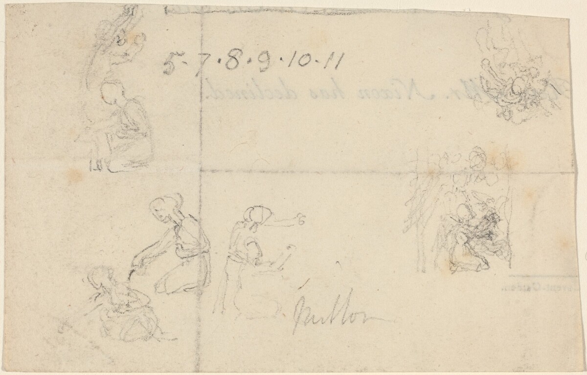 Studies of Women Kneeling by John Flaxman