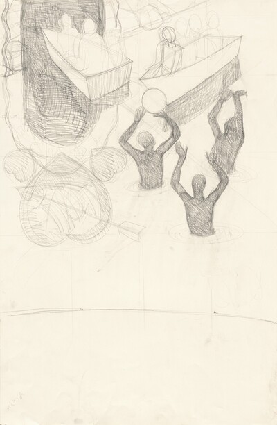 Study for "Great America" (Tunnel of Love)