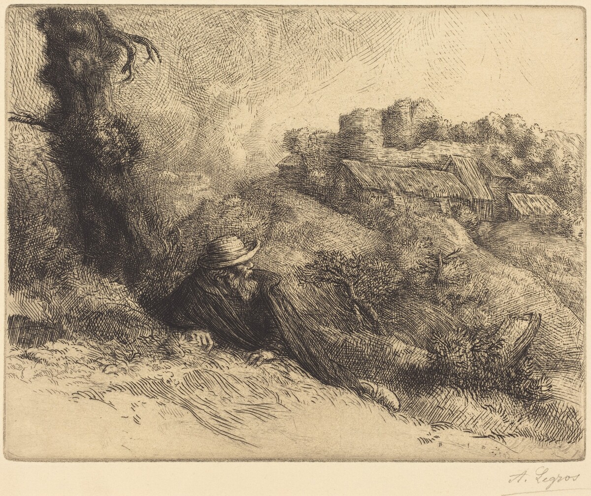 View of a Chateau (Chateau des Revenants) by Alphonse Legros