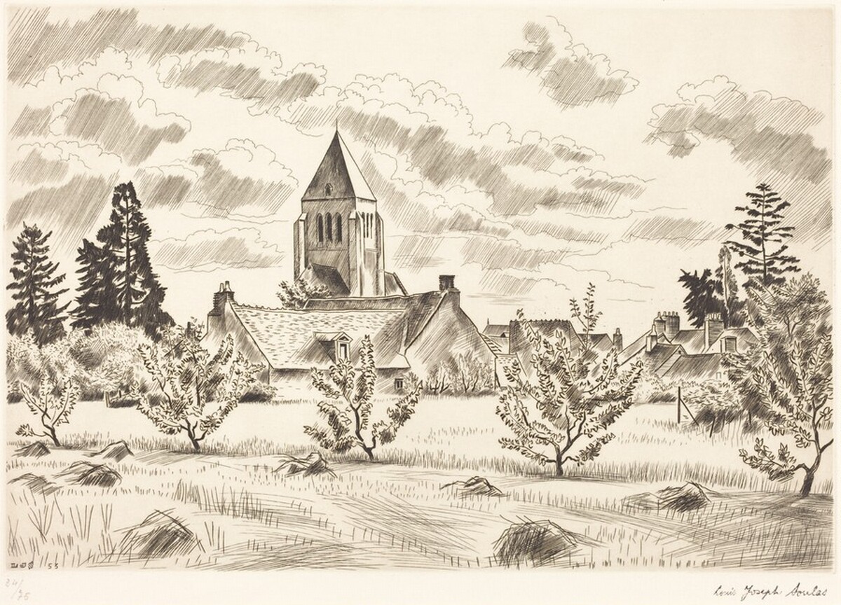 Le Clocher de St. Jean de Brayo by Louis Joseph Soulas