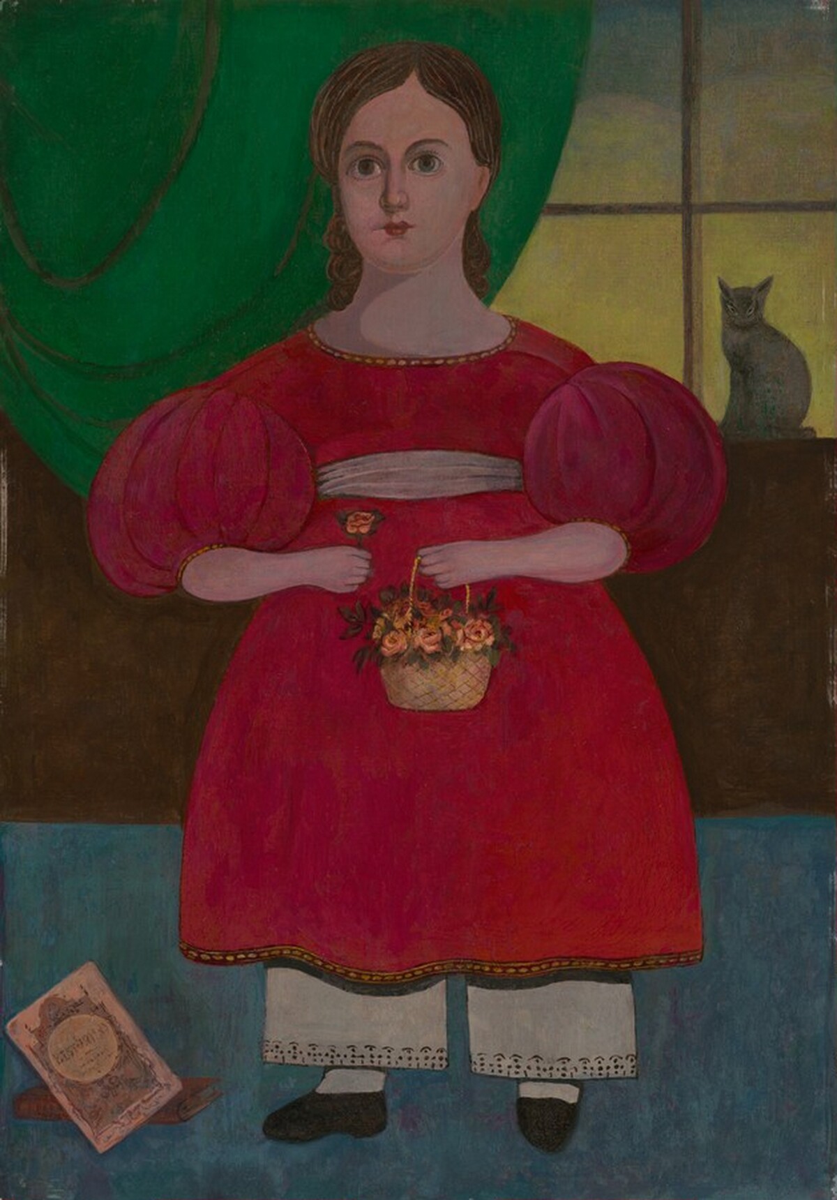 Little Girl and the Cat by American 20th Century