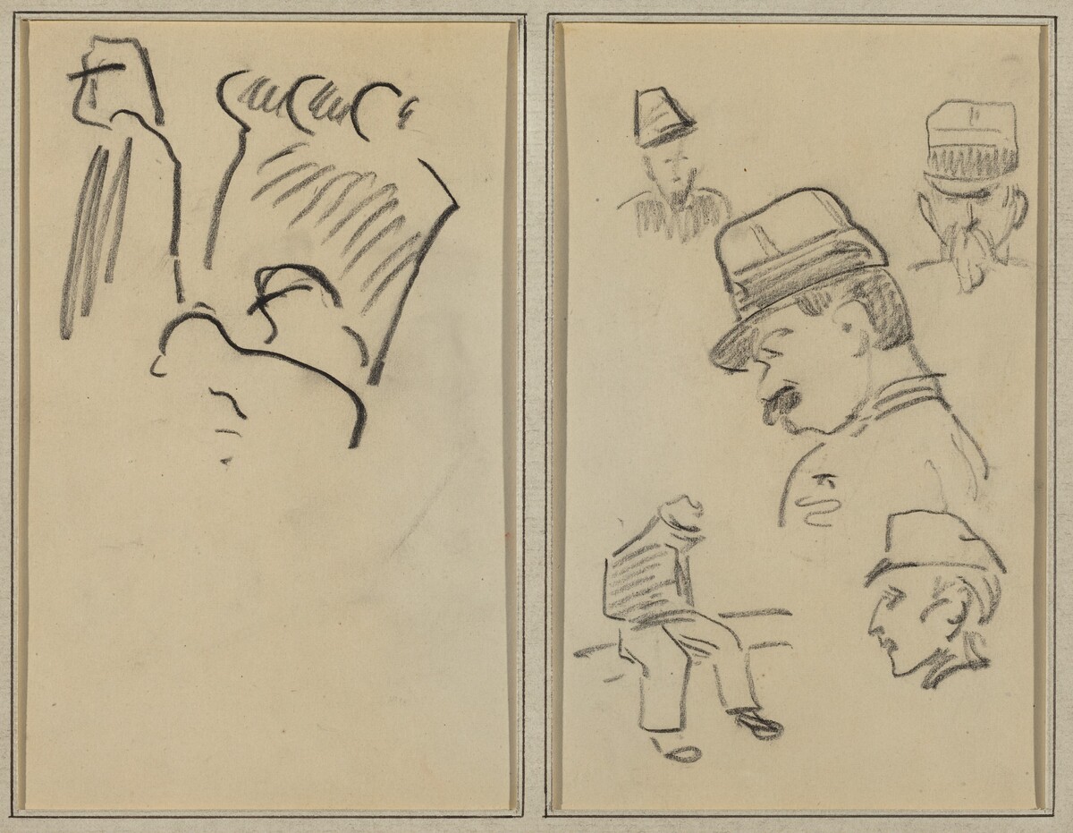 Soldiers; Four Soldiers and a Seated Figure [verso] by Paul Gauguin