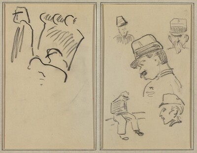 Soldiers; Four Soldiers and a Seated Figure [verso]