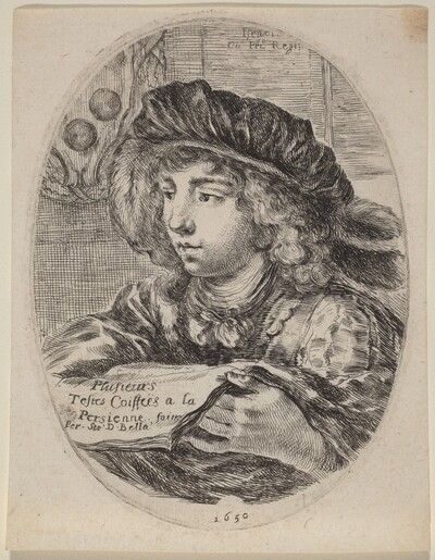 Title Page for "Plusieurs Testes Coiffées a la Persienne"