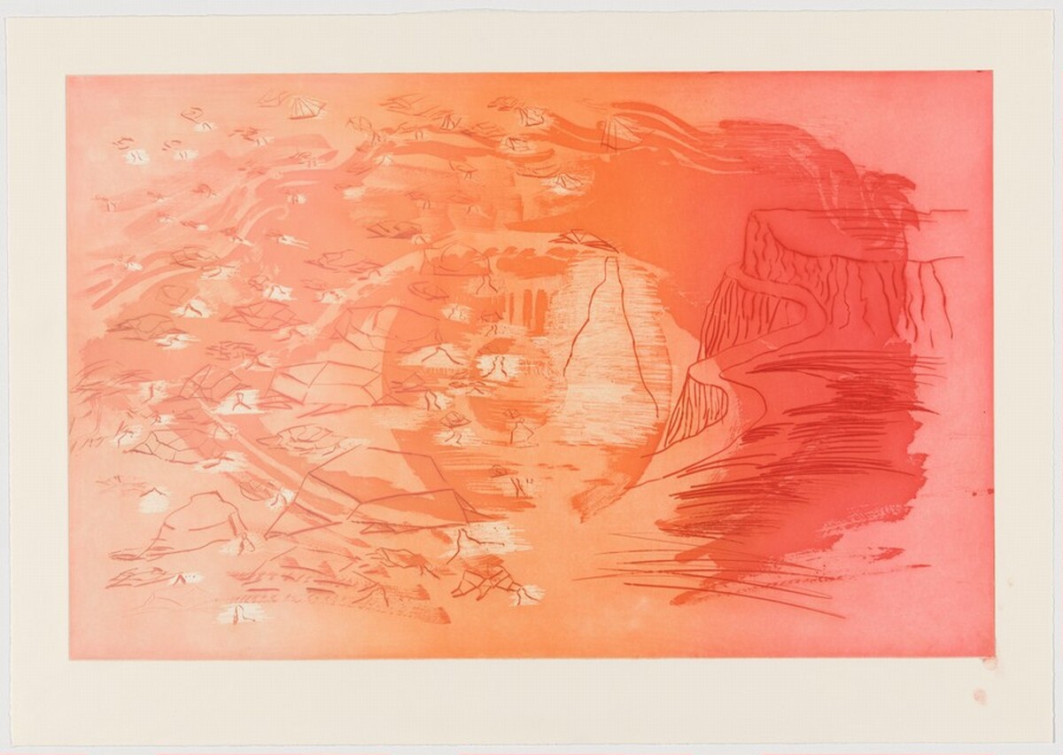 Thoughts in the Sun [working proof 3] by Per Kirkeby