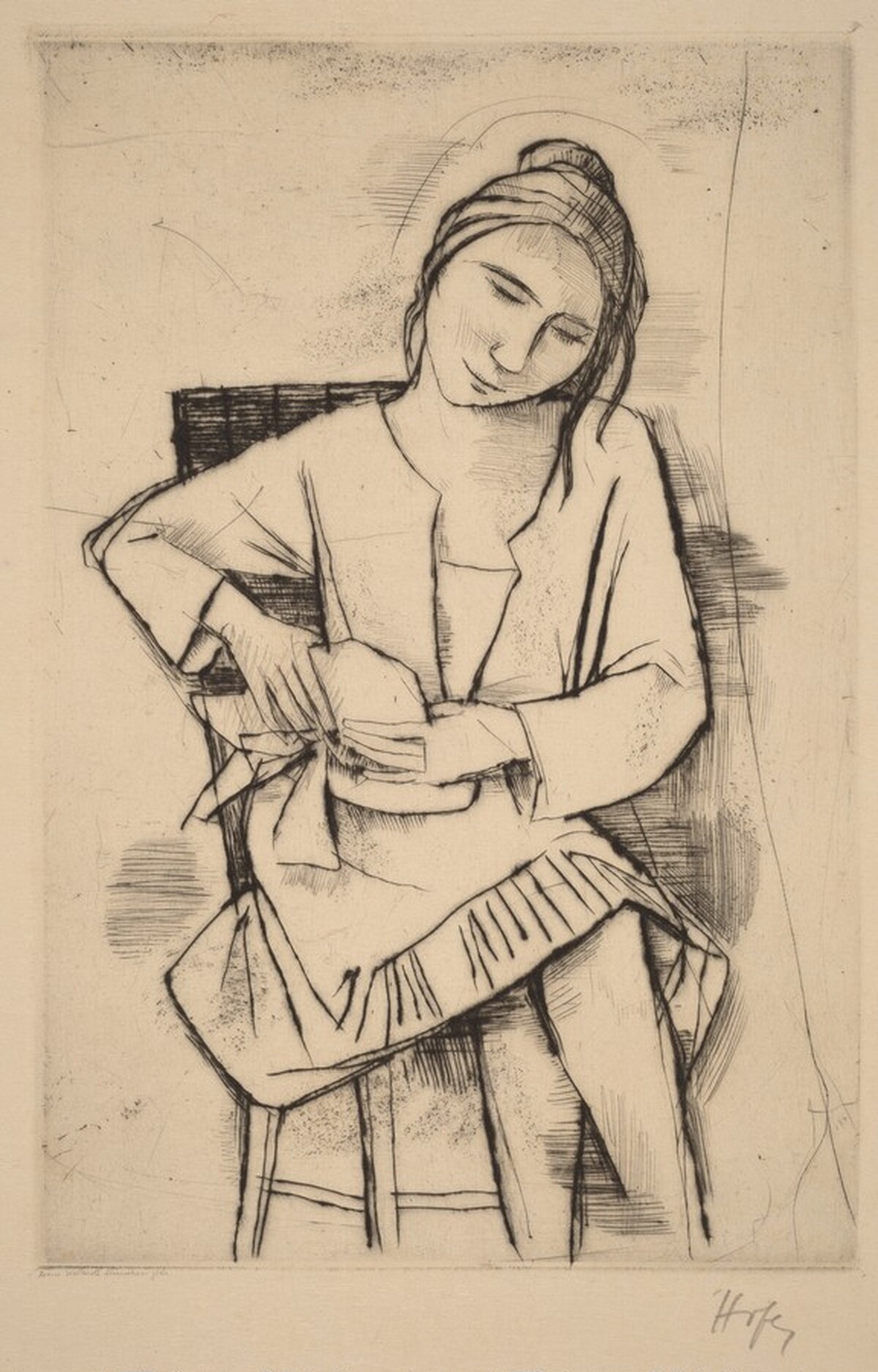 Putzmacherin (Milliner) by Karl Hofer