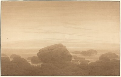 Moonrise on an Empty Shore