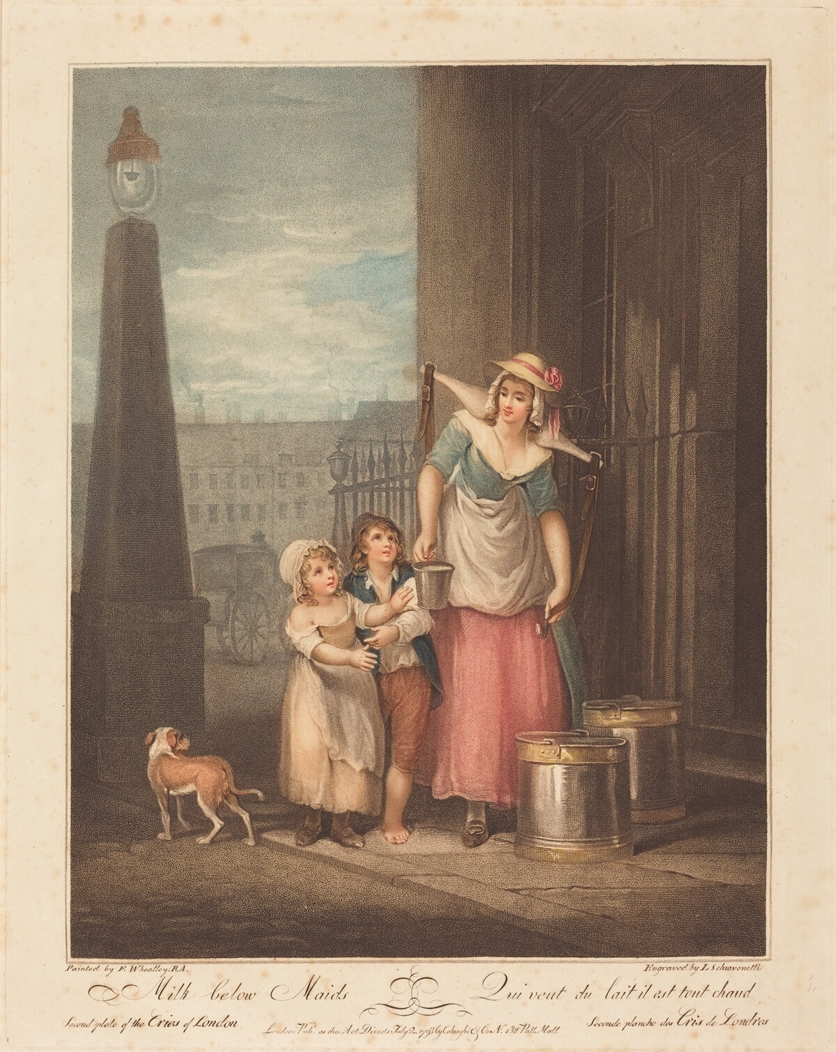 Milk below Maids by Luigi Schiavonetti after Francis Wheatley