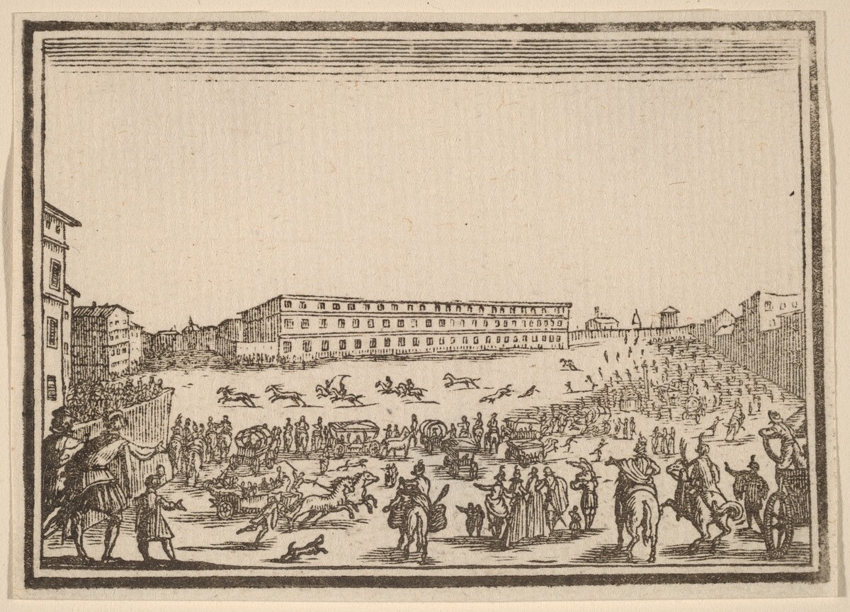 Piazza Presso alla Porta al Prato by Edouard Eckman after Jacques Callot