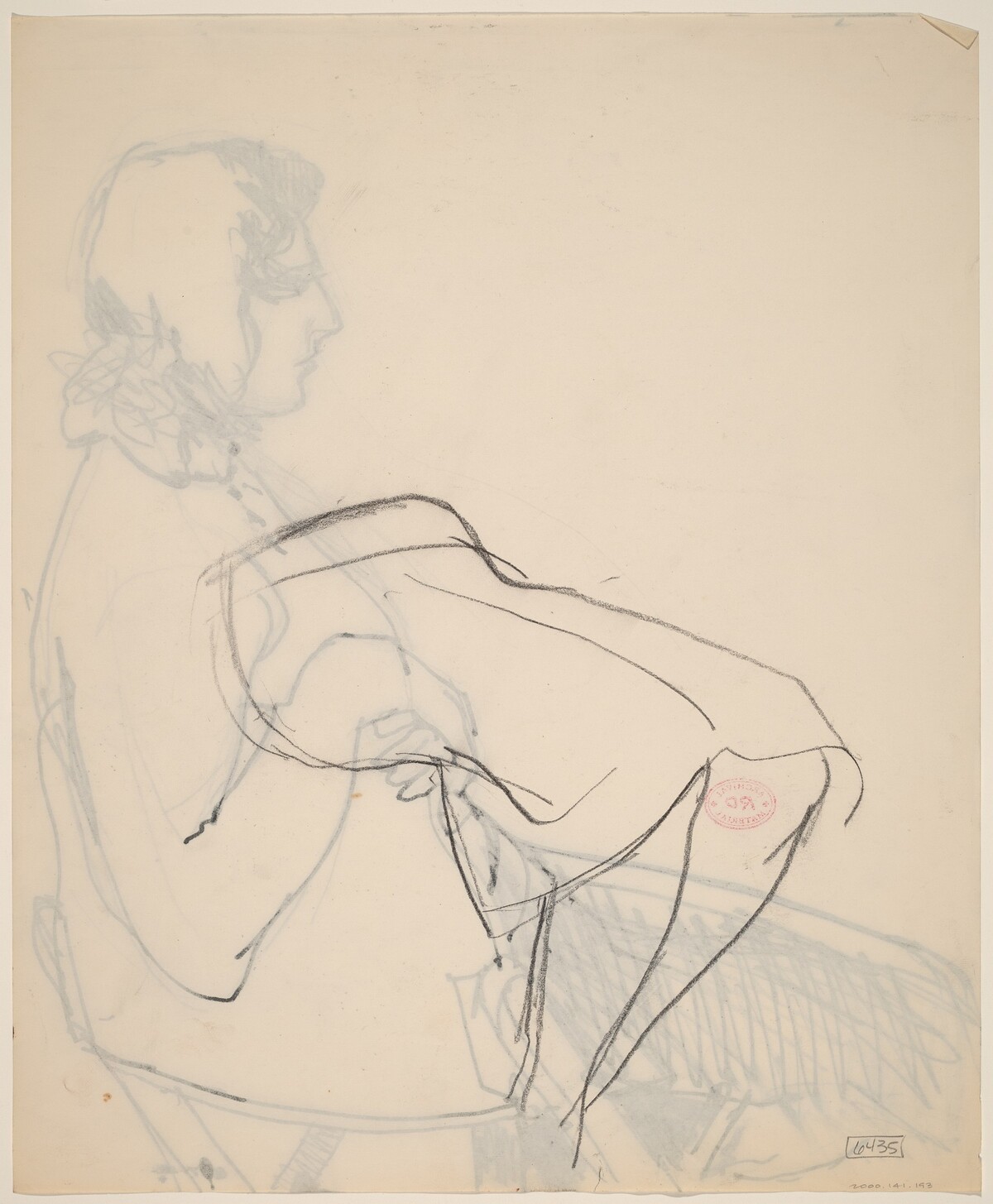 Untitled [study of legs and dress] by Richard Diebenkorn