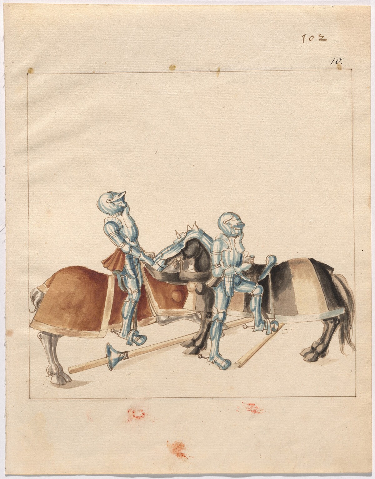 Mock Joust of War in Reinforced Field Armor by German 16th Century