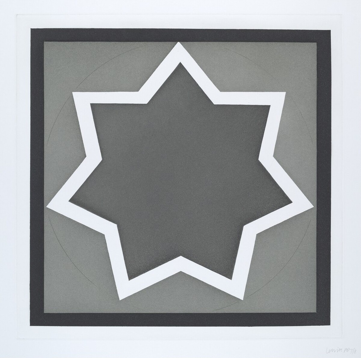 Stars-Dark Center: 7 Point by Sol LeWitt