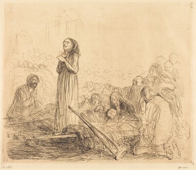 Lourdes, la miraculée (1ère planche) (Lourdes, the Miracle) (first plate)