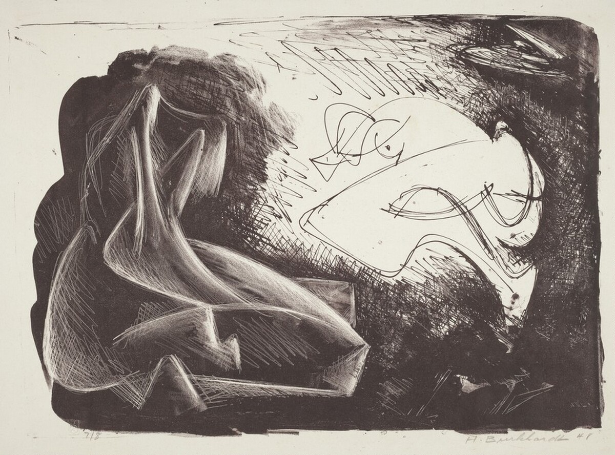 Untitled (figure abstraction) by Hans Gustav Burkhardt